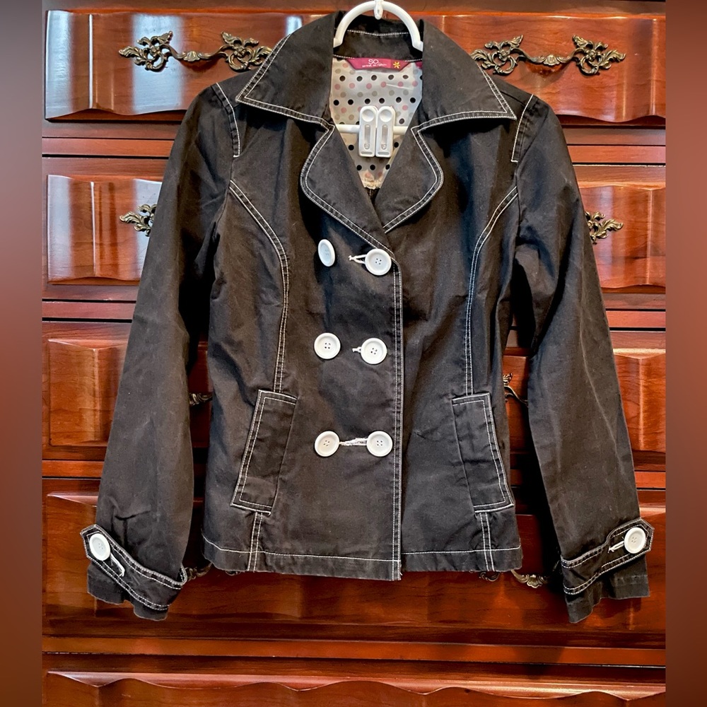 100% Cotton Double-Breasted Jacket w/Pockets!